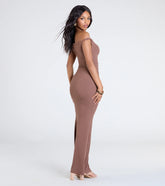 Alluring Silhouette Off-The-Shoulder Maxi Dress